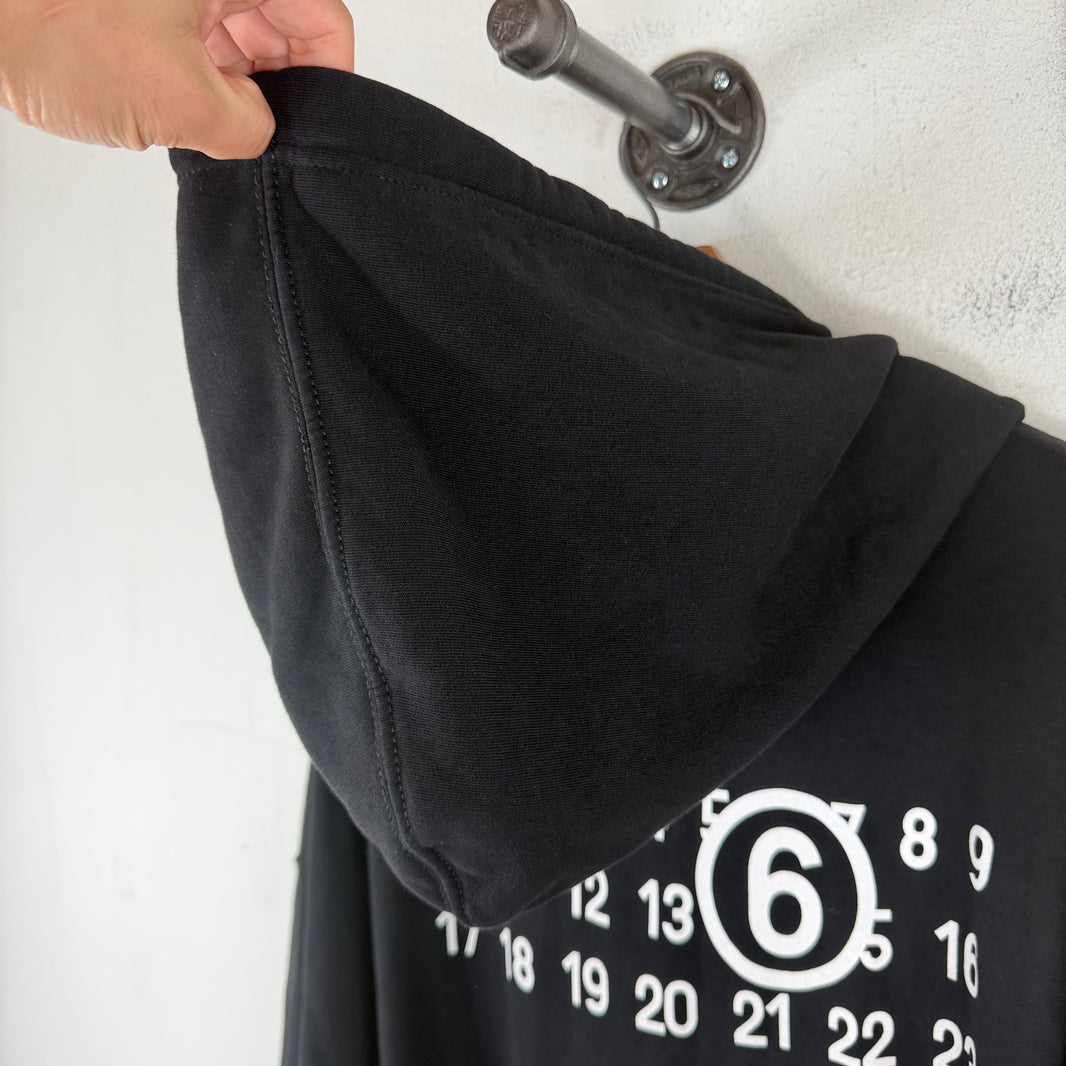 MM6 Oversized Back Logo Zip Hoodie