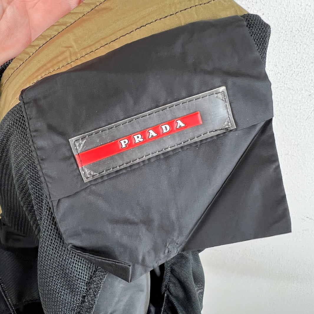 Prada Black/Brown Mini Swim Shorts