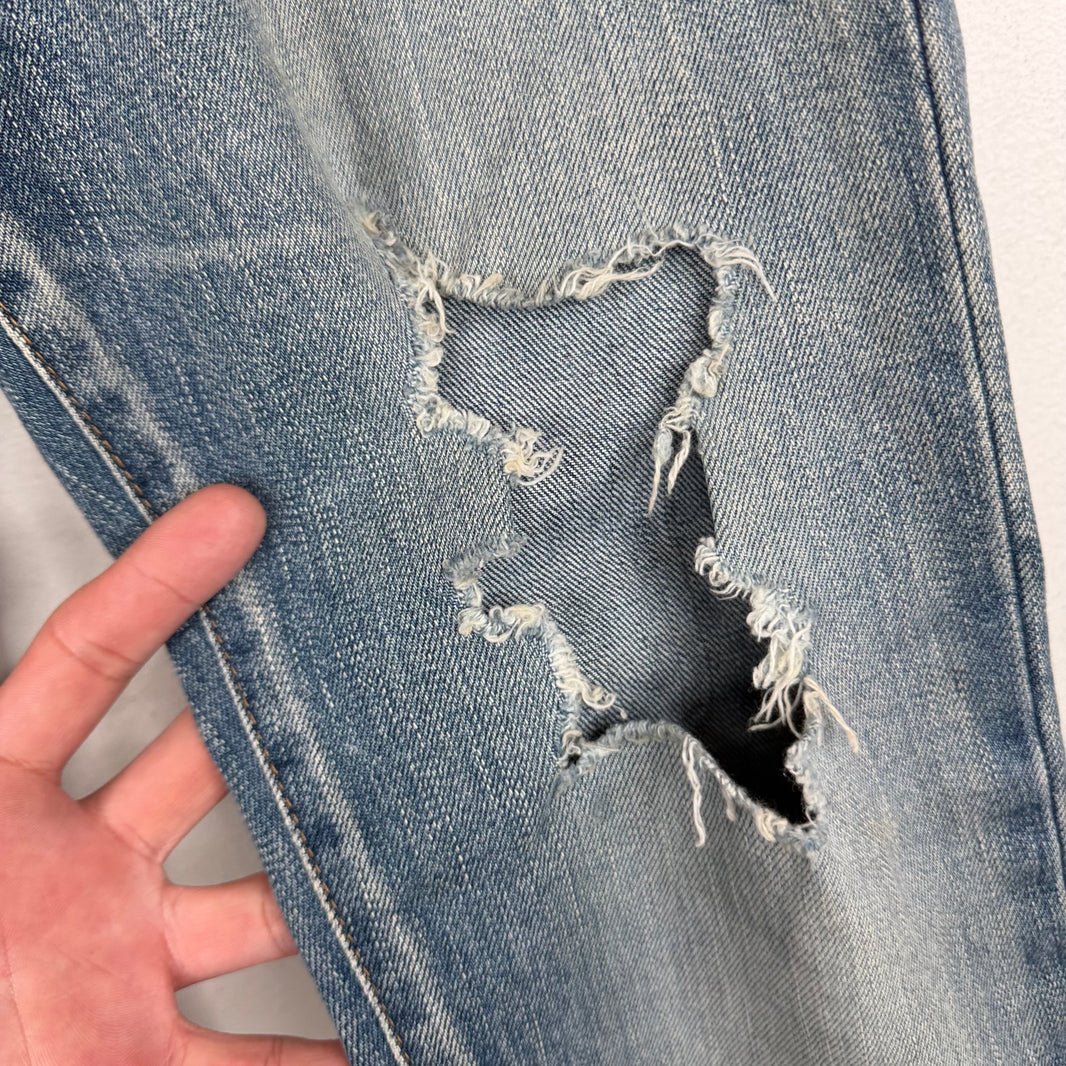 Saint Laurent Light Wash D02 Distressed Jeans