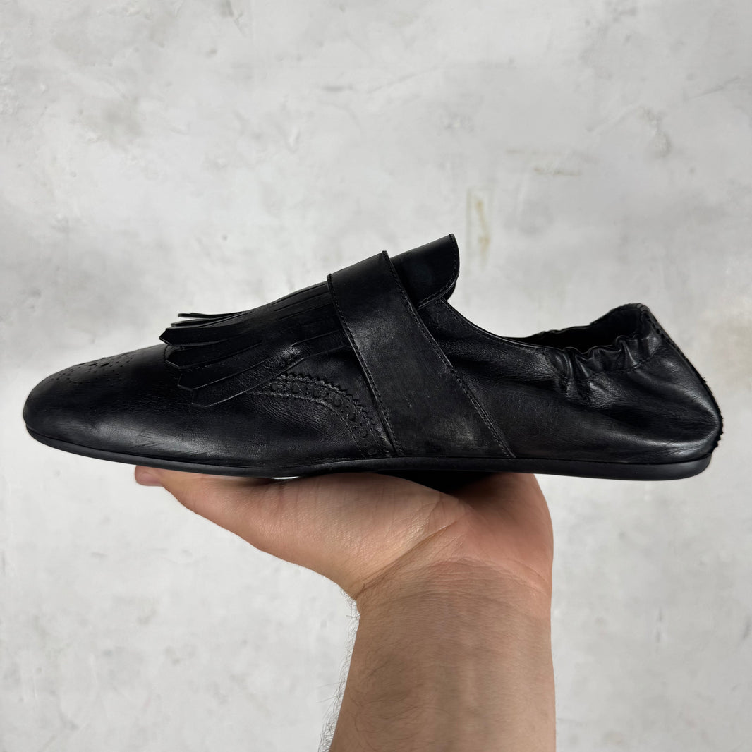 Prada Shuffle Fringed Monk Strap Shoes