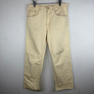 Wales Bonner Cream Contrast Stitch Trousers