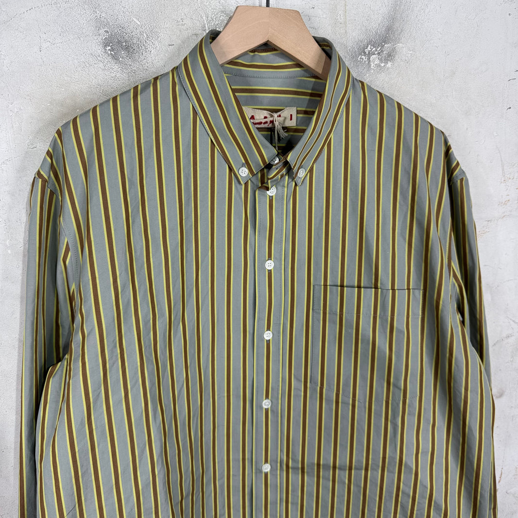 Marni Pinstriped Cropped Overshirt