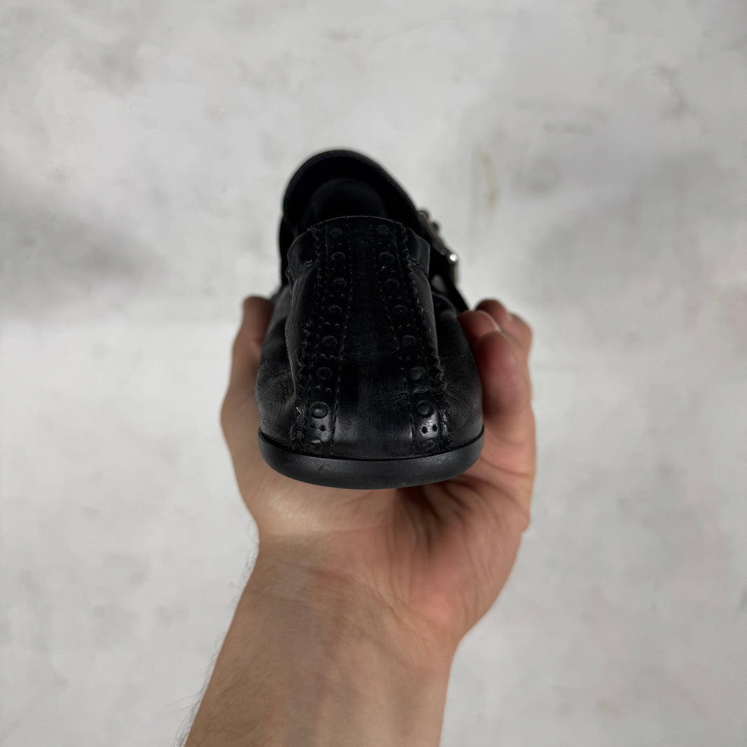Prada Shuffle Fringed Monk Strap Shoes