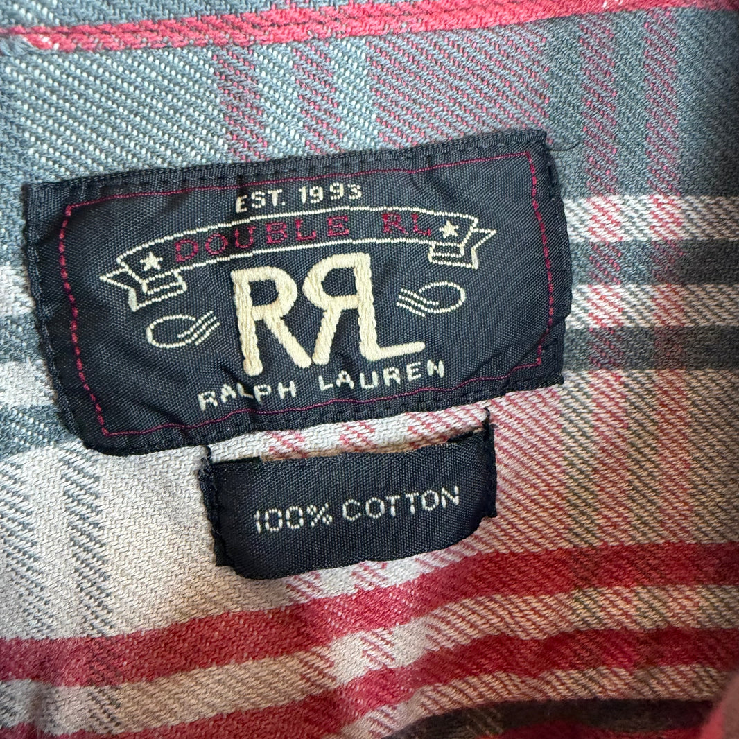 RRL Red/Gray Button Up Flannel
