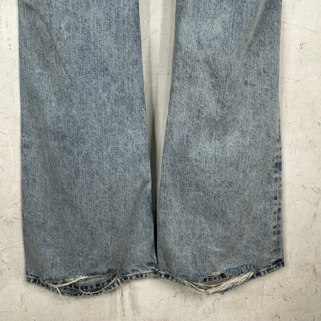 Balenciaga Altered Light Wash Flare Jeans
