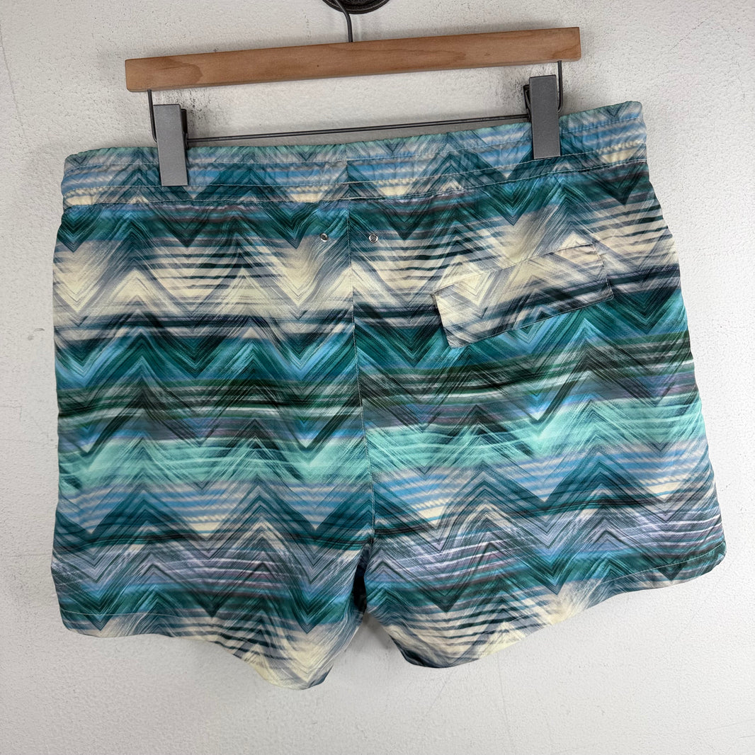 Missoni Blue Zig Zag Printed Swim Shorts