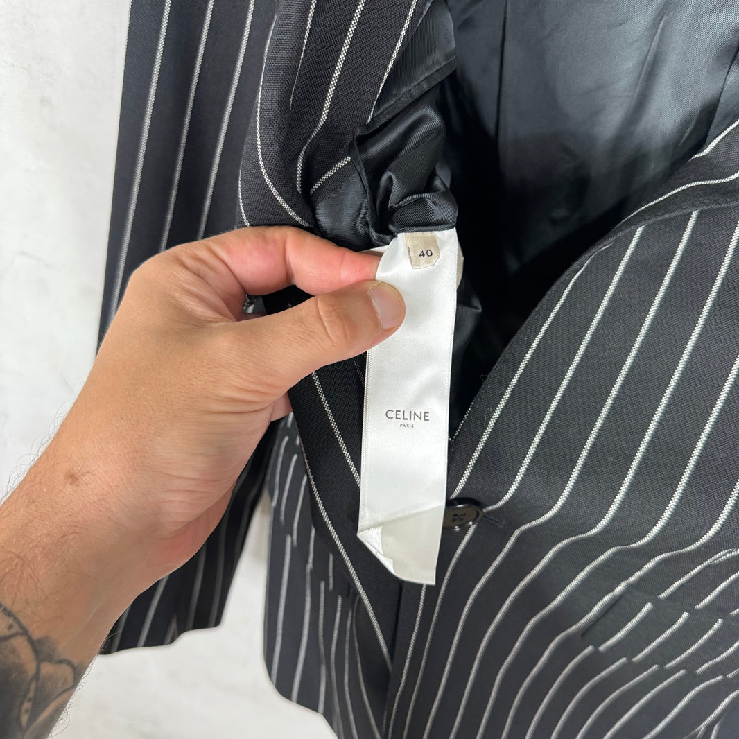 Celine Pinstripe Single Buttoned Blazer