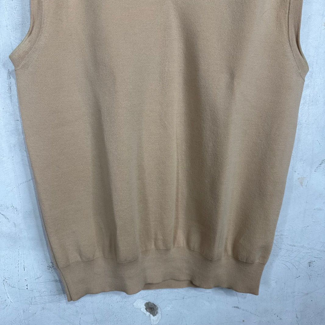 The Row Wool Tan Sweater Vest