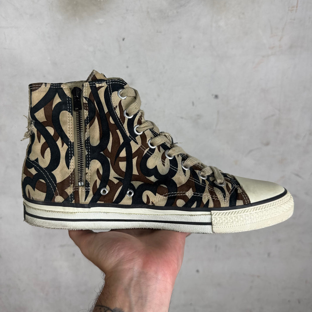 Number Nine Tribal Heart Lace Up Sneakers
