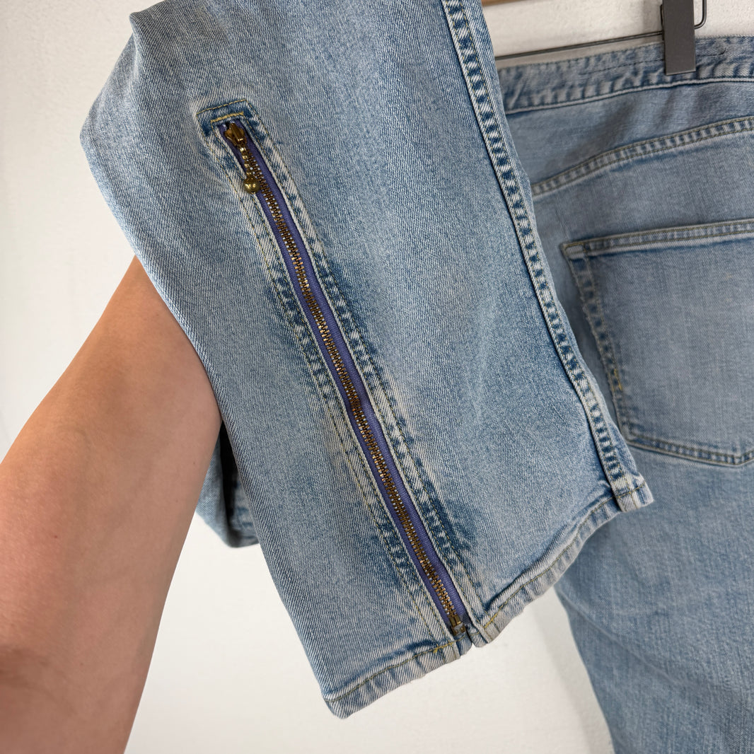 VLONE Blue Zipper Denim Jeans