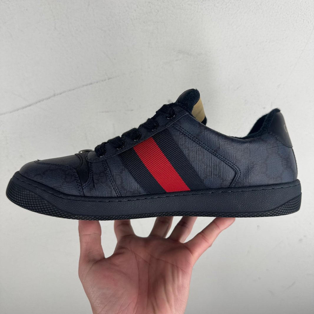 Gucci Navy Monogram Screener Sneakers