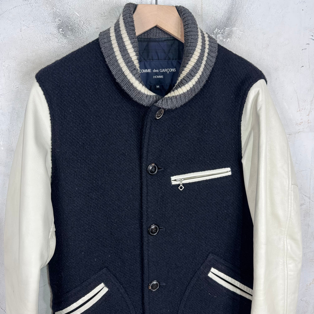 CDG Homme Long Varsity Wool Jacket