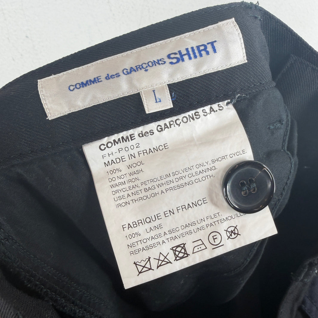 CDG Navy/Black Paneled Trousers