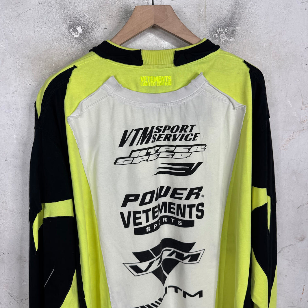 Vetements Neon/Black Rebuilt LS T-Shirt