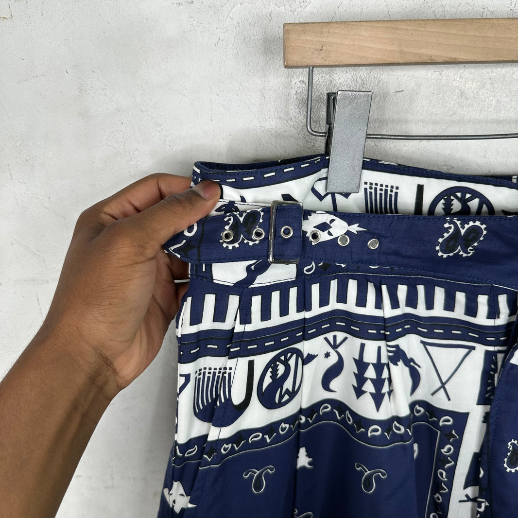 Margiela Belted Bandana Shorts