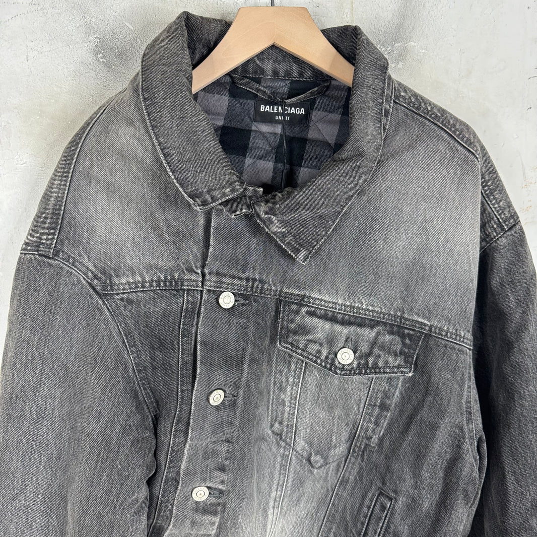 Balenciaga Asymmetrical Lined Denim Jacket