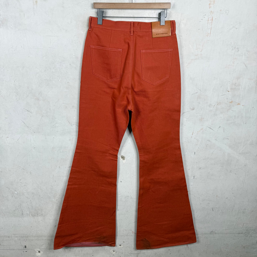 Rick Owens Orange Selvedge Bolan Bootcuts