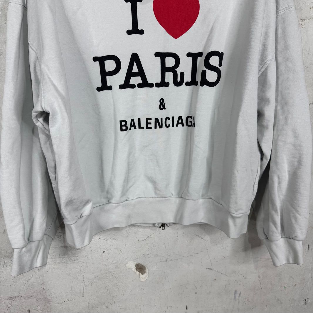Balenciaga I Heart Paris Zip Hoodie
