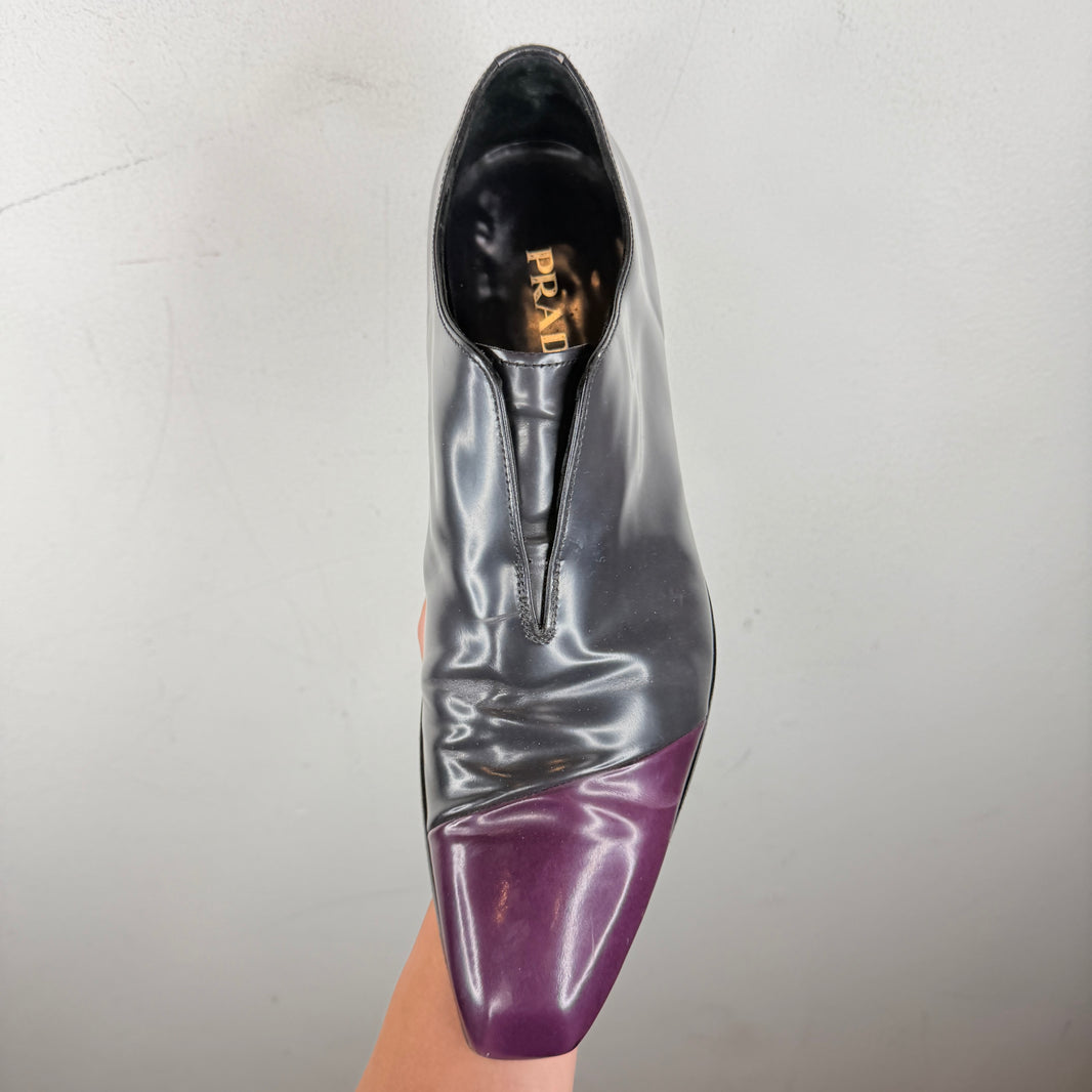 Prada Purple Toe Loafers