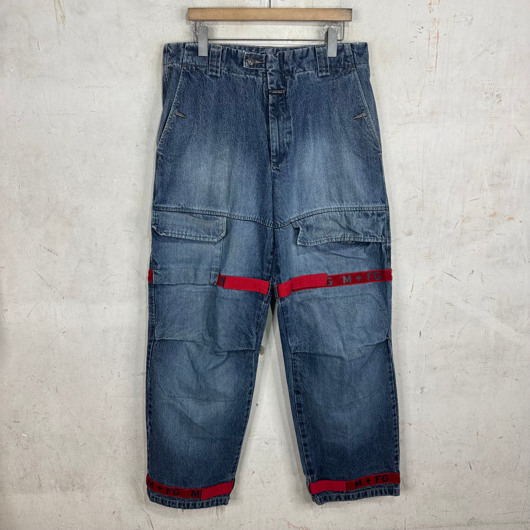 Girbaud Vintage Red Strap Cargo Jeans