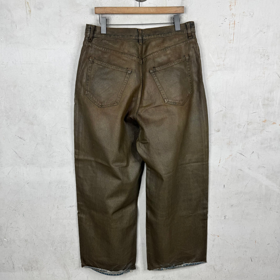 Acne Studios Waxed Baggy Jeans