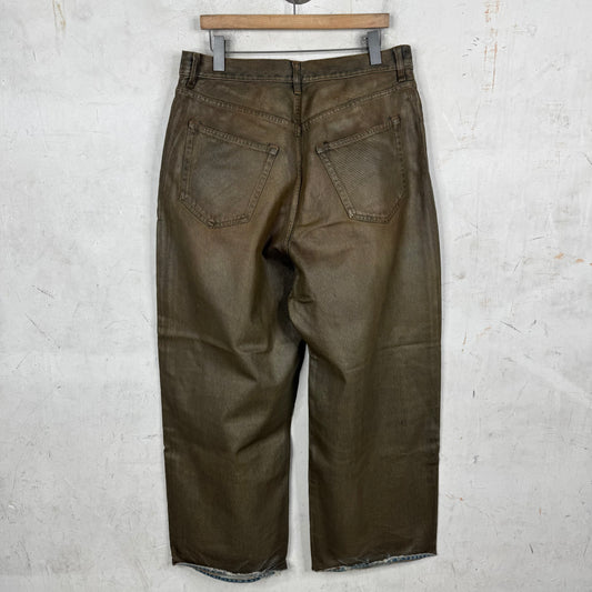 Acne Studios Waxed Baggy Jeans