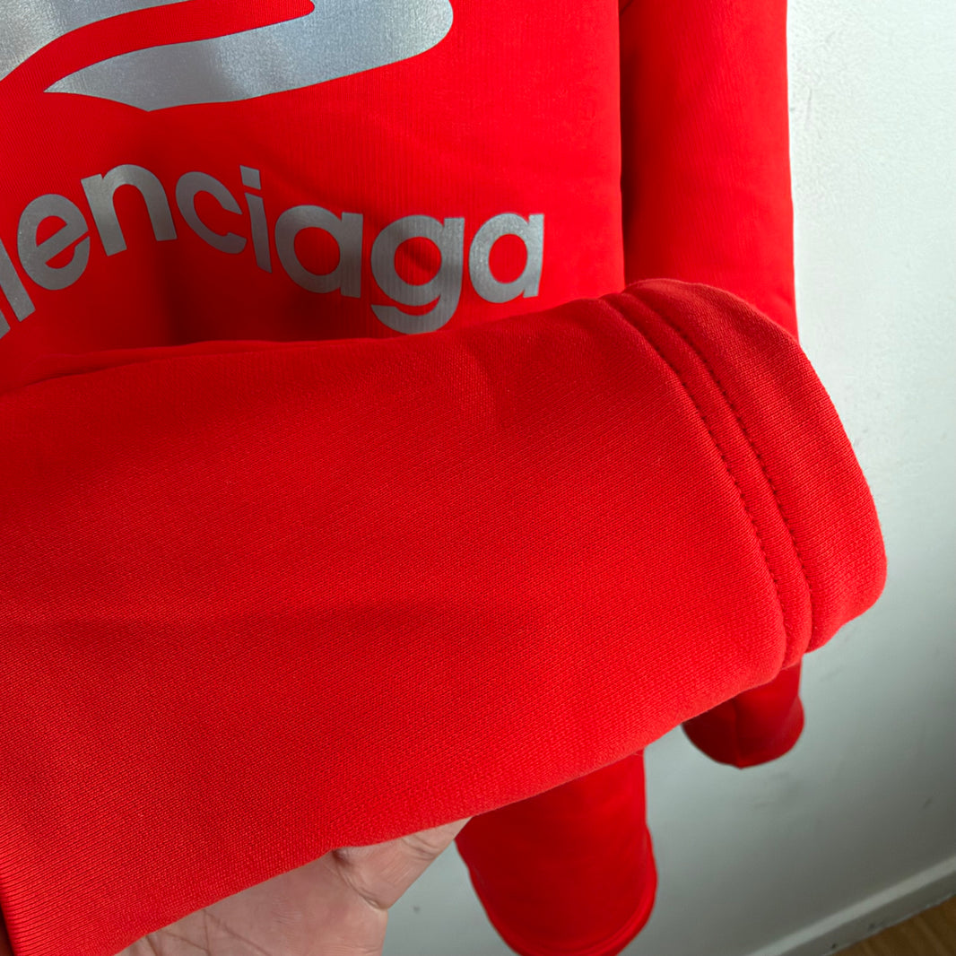 Balenciaga Skiwear 3B Red Fleece Hoodie