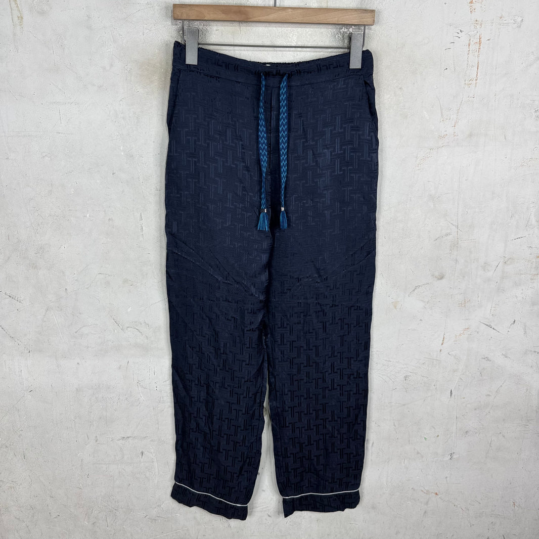 Lanvin Monogram Silk Pants