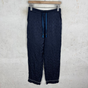 Lanvin Monogram Silk Pants