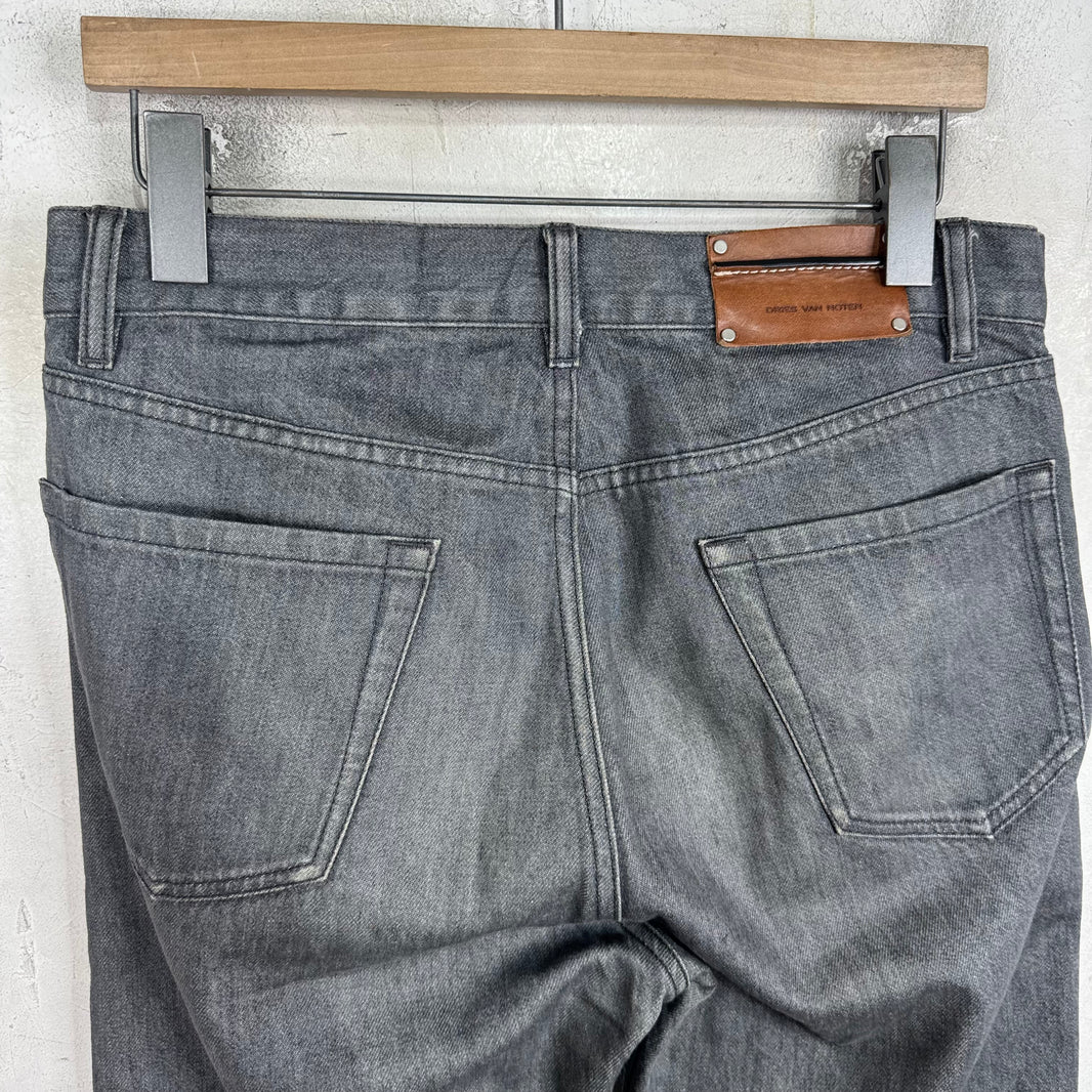 Dries Van Noten Hybrid Coated Denim Jeans