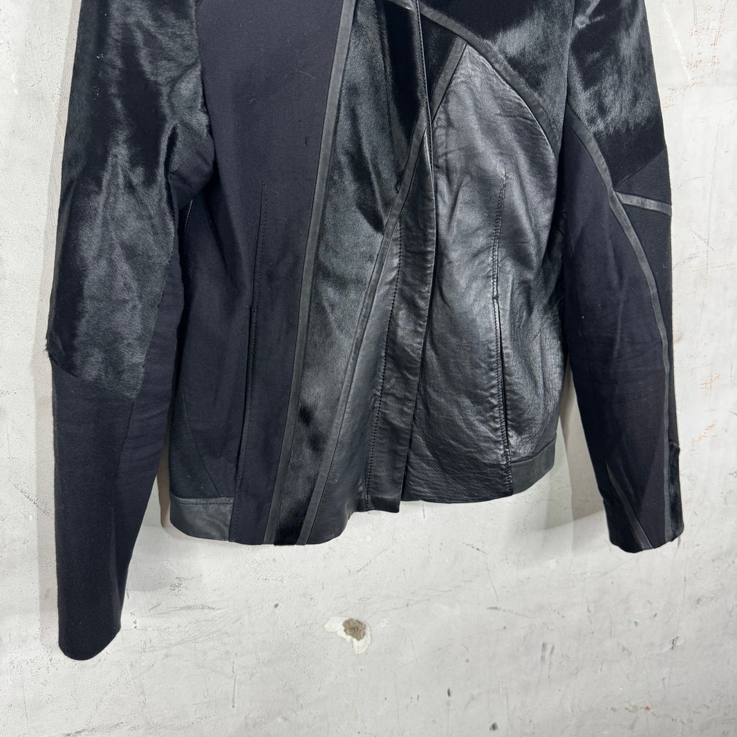Helmut Lang Mohair Leather Moto Jacket