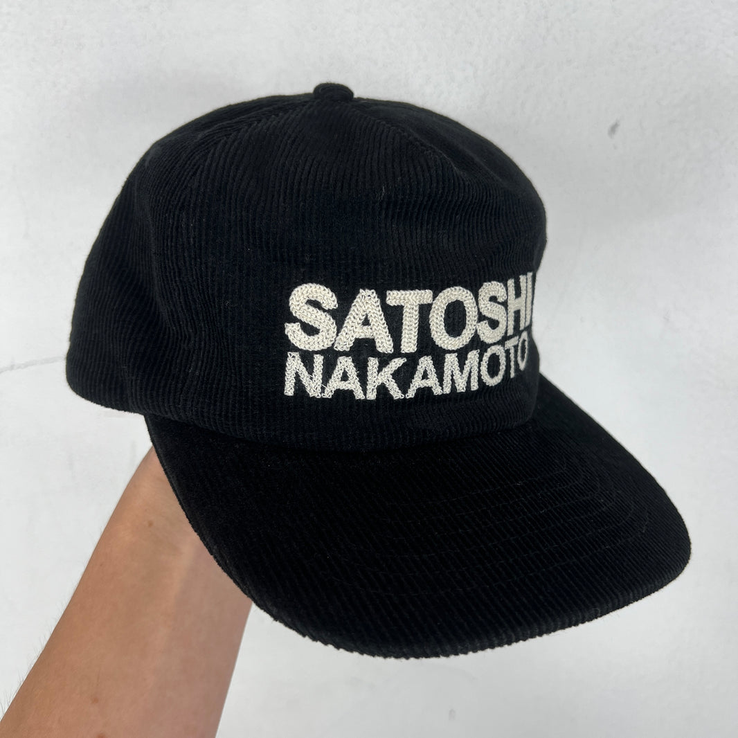 Satoshi Nakamoto Corduroy Chainstitch Logo Hat