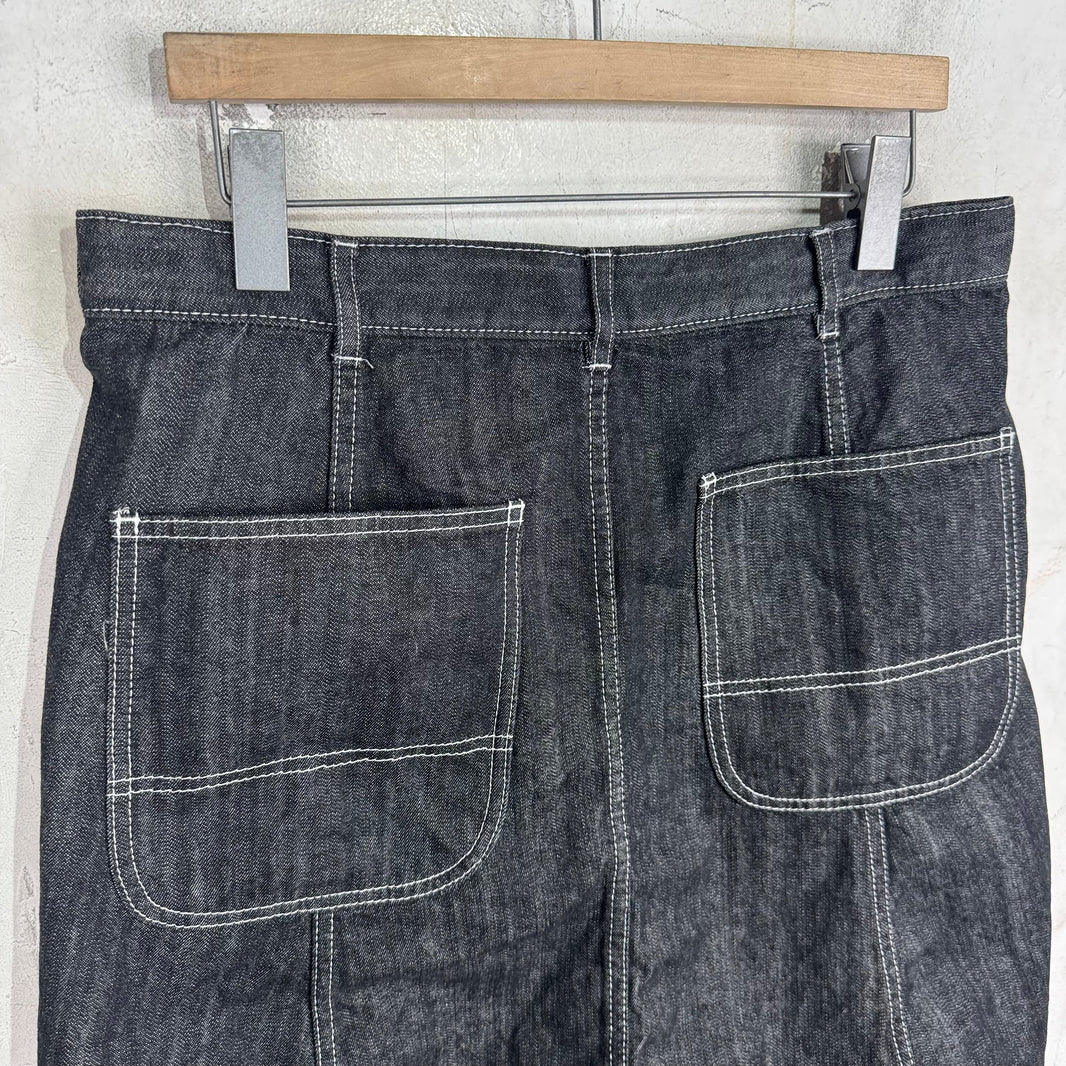 CDG Black Denim Dropcrotch Shorts