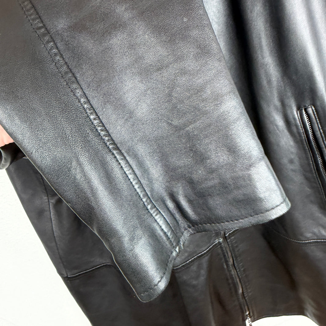 Armani Lamb Leather Zip Up Coaches Jacket