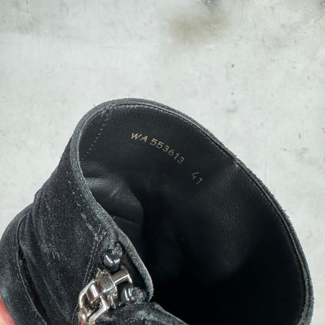 Saint Laurent Suede Lucas Boots