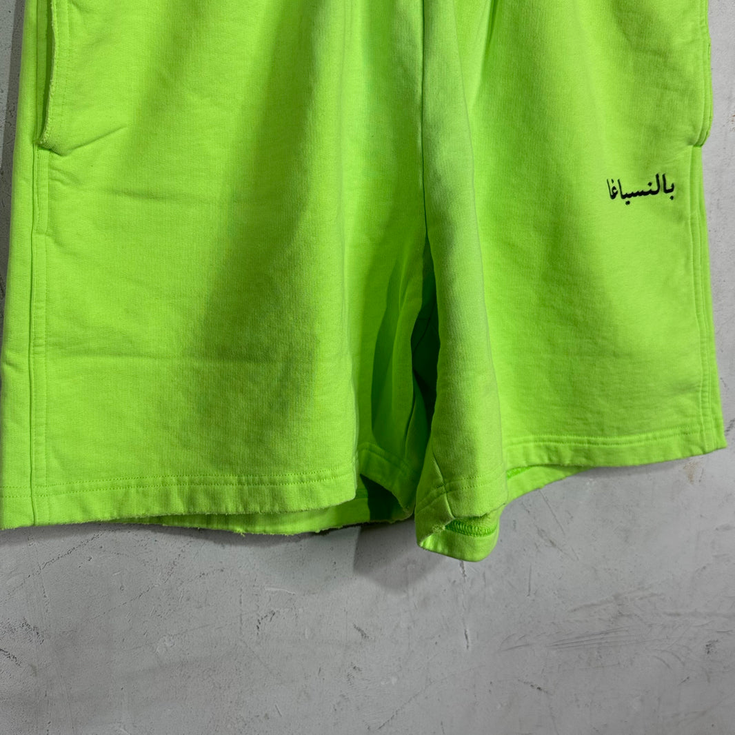 Balenciaga Neon Arabic Sweatshorts