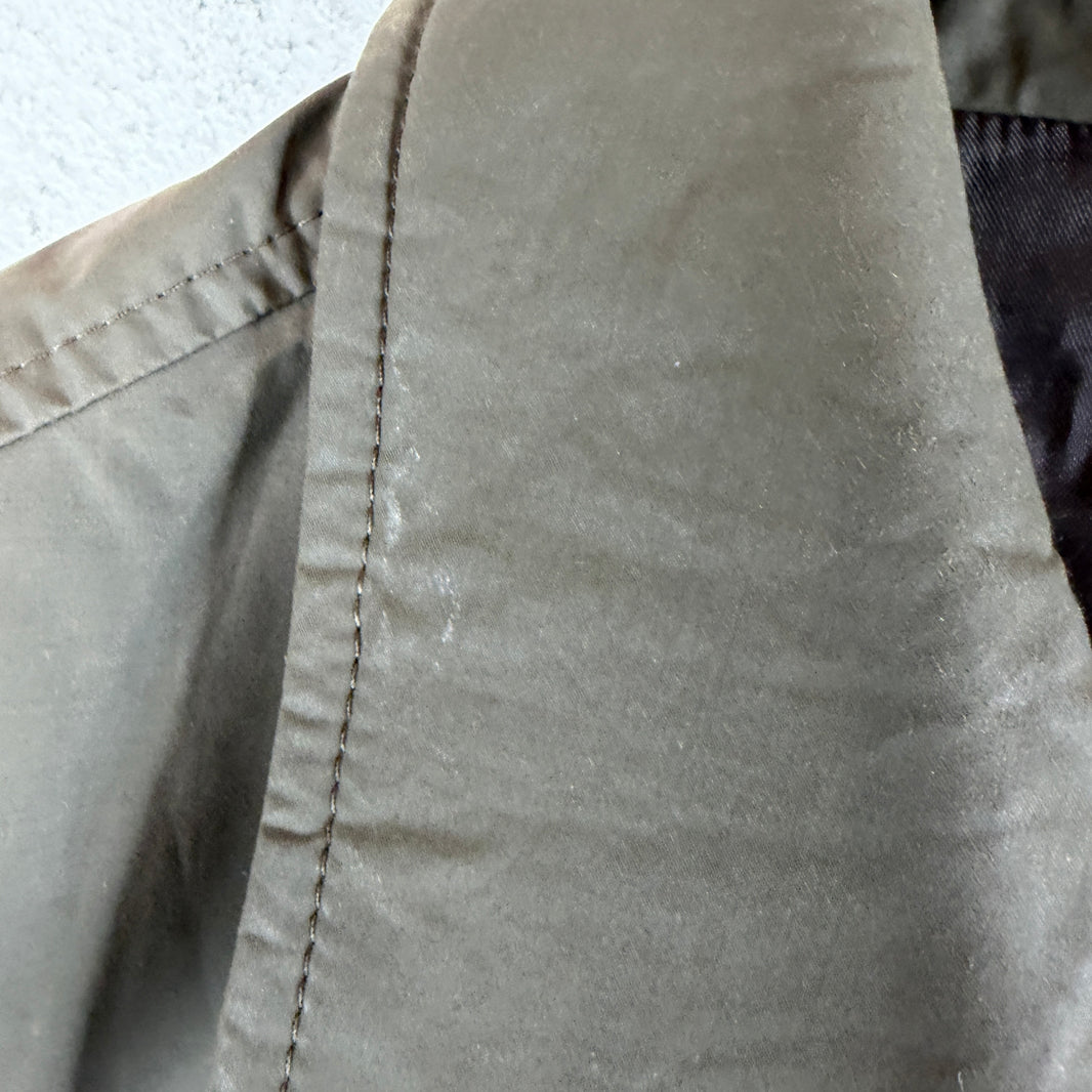Prada Olive Green Nylon Trench Coat