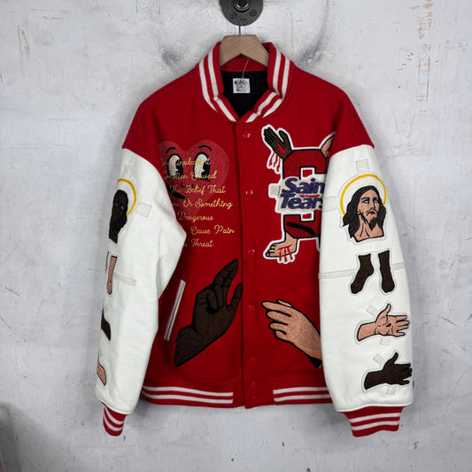 Denim Tears X Saint Michael Jesus Varsity