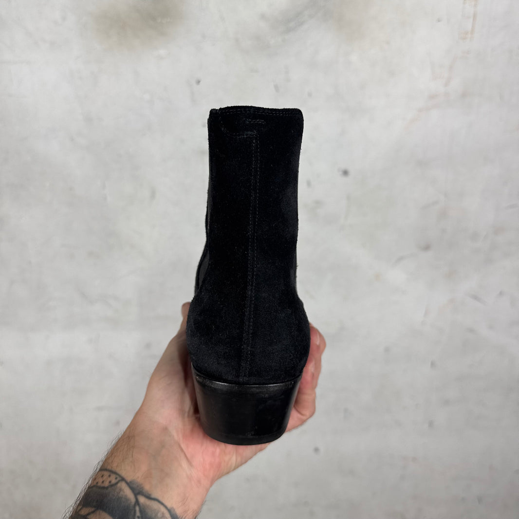 Celine Black Suede Chelsea Boots
