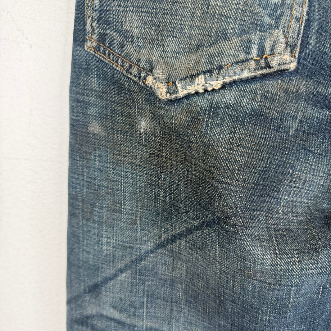RRL Distressed Slim Fit Jeans