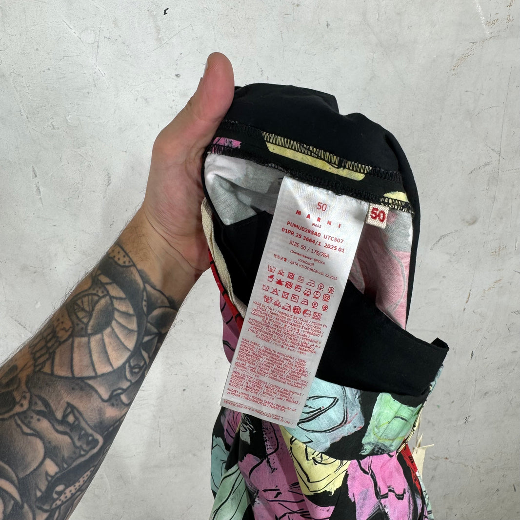 Marni Floral Pleated Loose Trousers