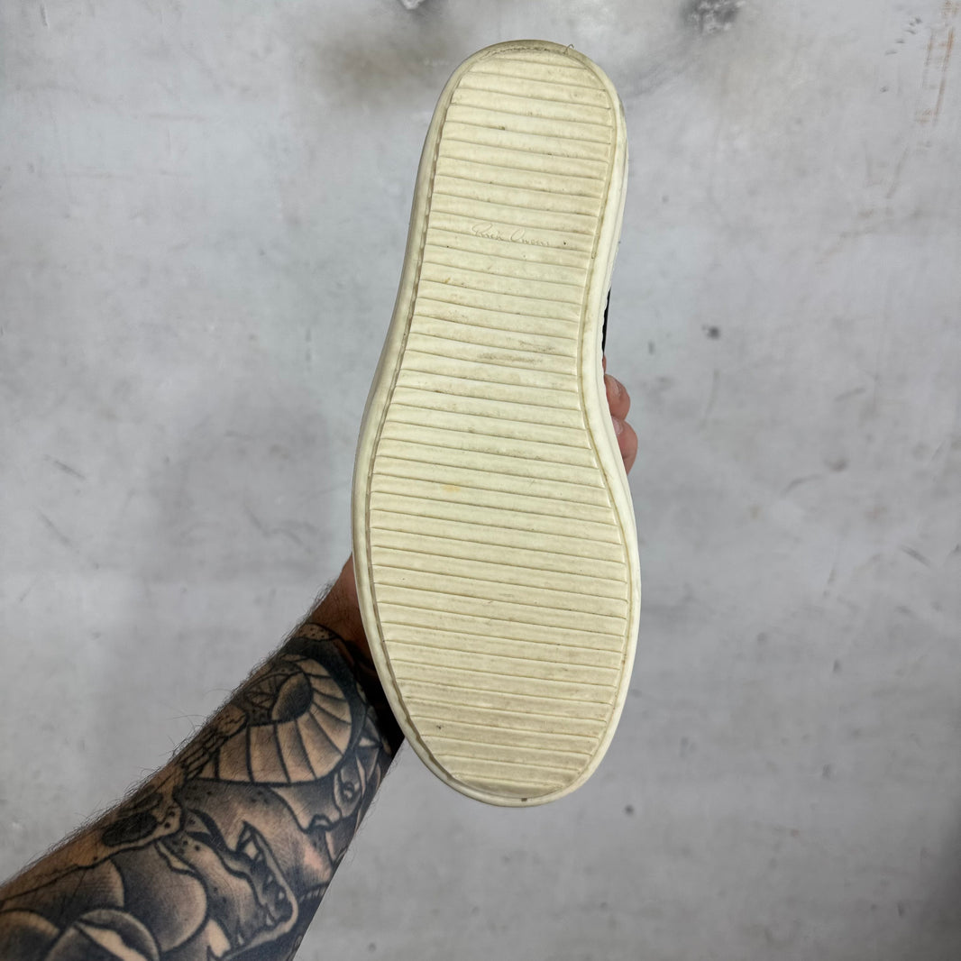 Rick Owens Black Leather Vans
