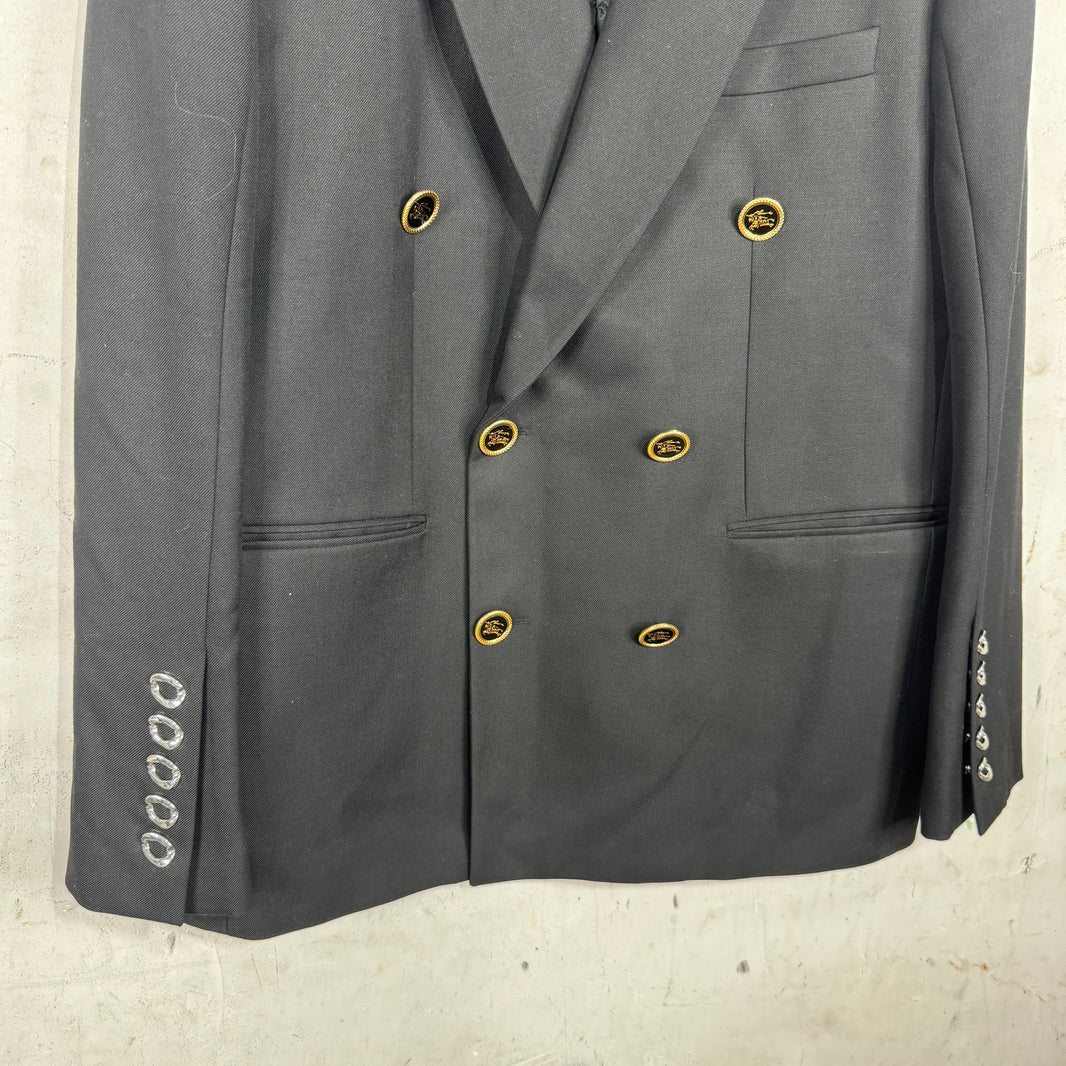 Burberry Black Double Breasted Blazer