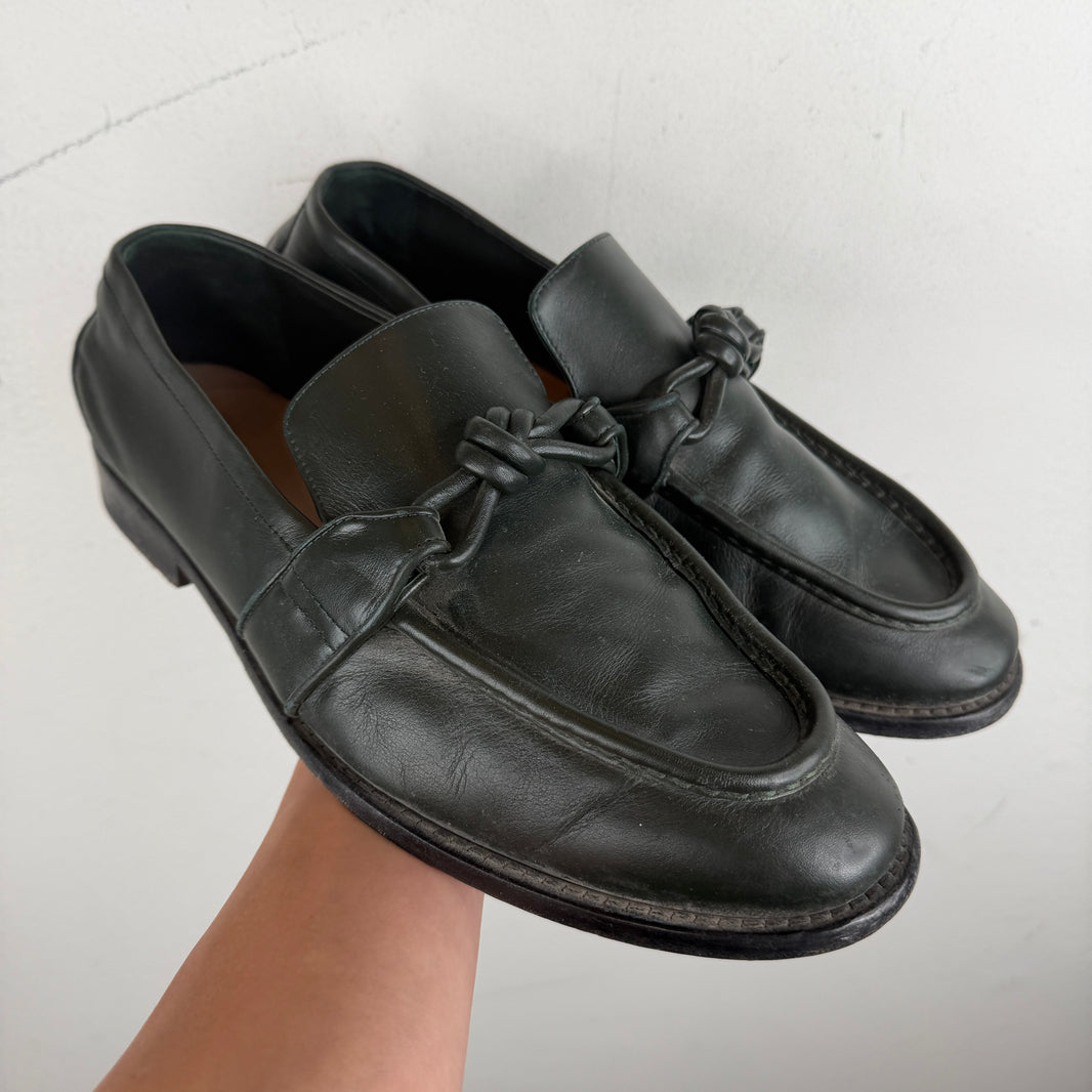 Bottega Veneta Green Astaire Loafers