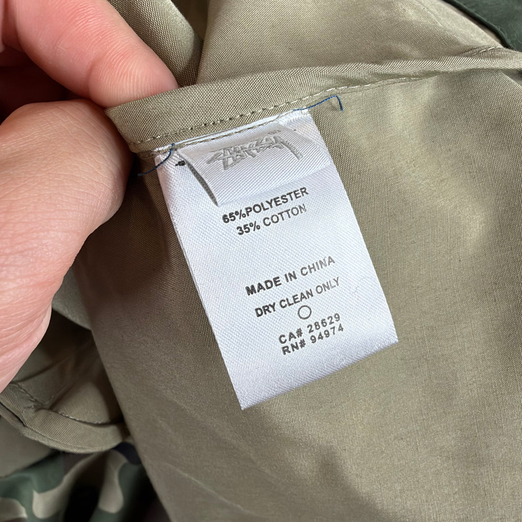 Stussy Woodland Camo Trench Coat