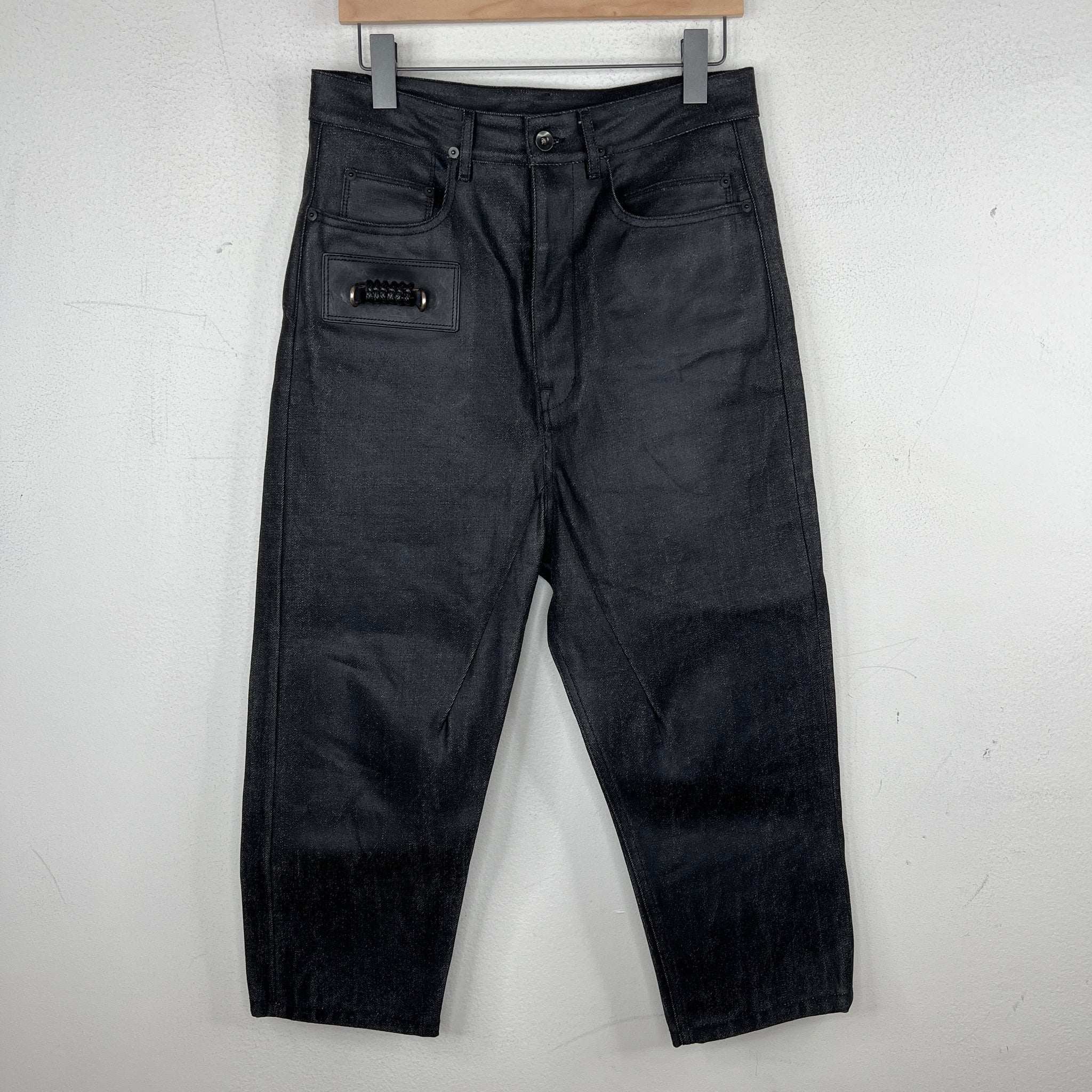 Rick Owens Glitter Coated Denim 3/4 Jeans