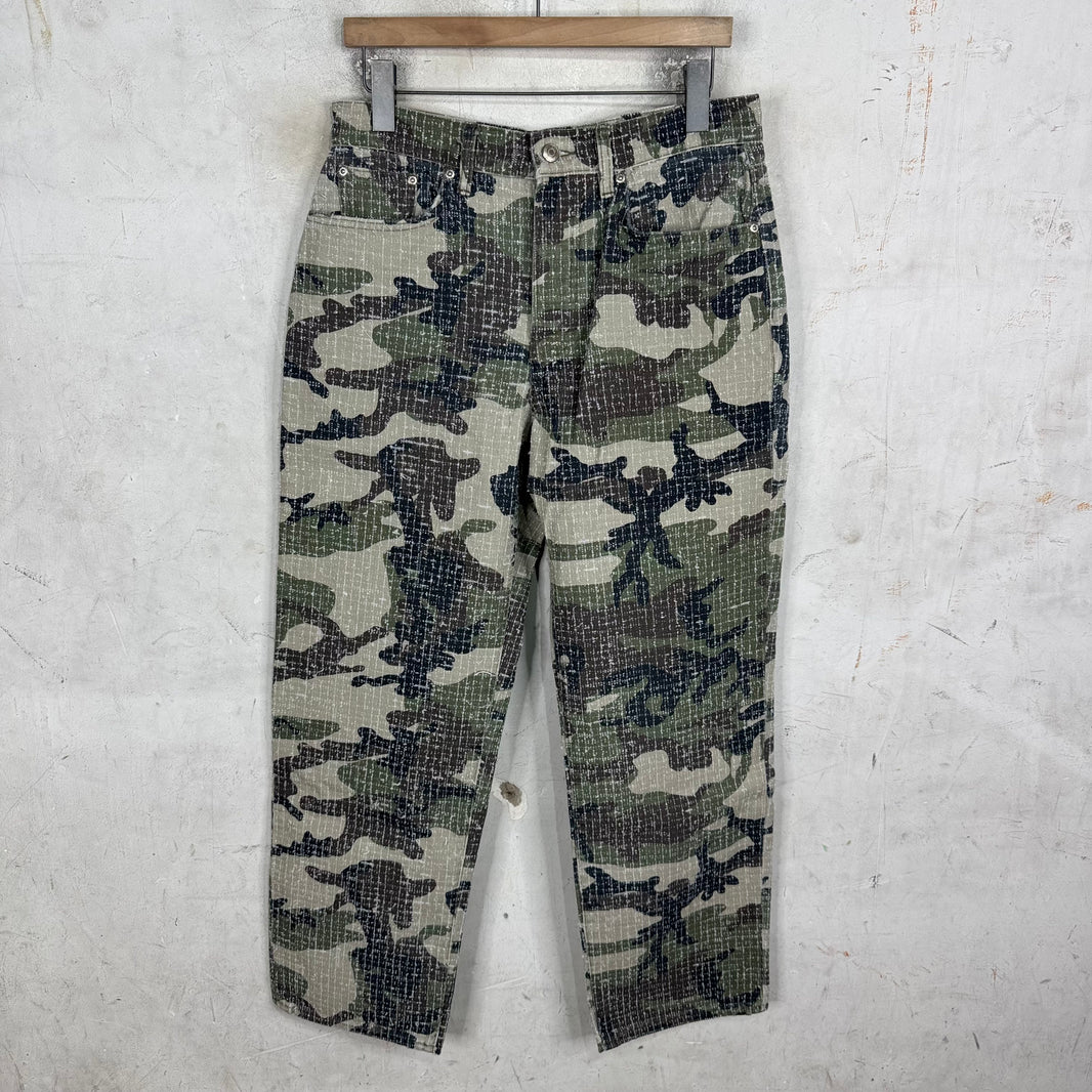 Stussy Camo Needle Punch Big Ol Jeans