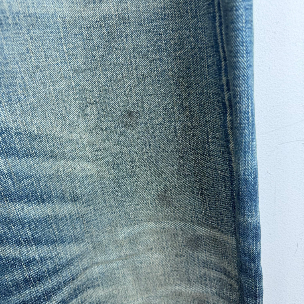 RRL Straight Leg Whiskered Jeans
