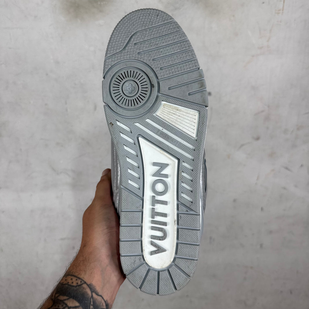 Louis Vuitton Silver Metallic Skate Shoes