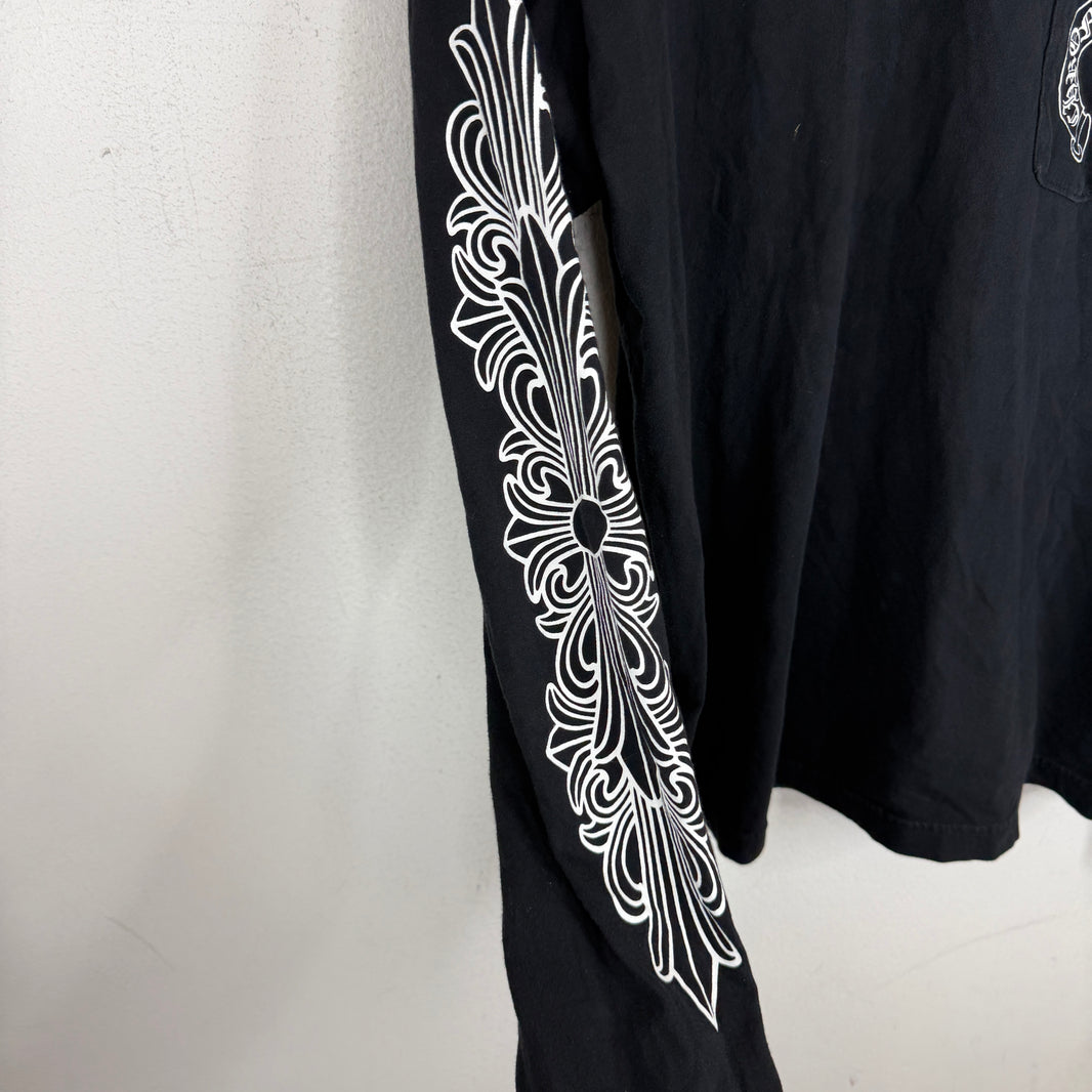 Chrome Hearts Horseshoe Floral L/S T-Shirt